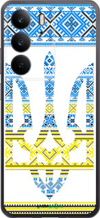 Силиконовый чехол Герб - вышиванка желто-голубая для Realme C75 4G - 1197u-3878 изображение 