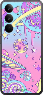 Силиконовый чехол Розовая галактика для Realme C75 4G - 4146u-3878 изображение 