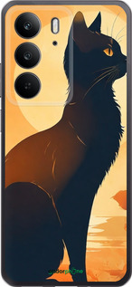 Силиконовый чехол Черная кошка v2 для Realme C75 4G - 5830u-3878 изображение 