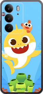 Силиконовый чехол Бейби Шарк для Realme C75 4G - 6303u-3878 изображение 