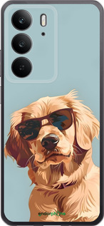 Силиконовый чехол Пес в очках для Realme C75 4G - 6381u-3878 изображение 