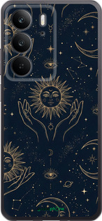 Силіконовий чохол 'Celestial Harmony: Sun & Moon Gold Mystic Pattern' для Realme C75 4G зображення 3
