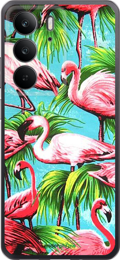 Силиконовый чехол Tropical background для Realme C75 4G - 4016u-3878 изображение 