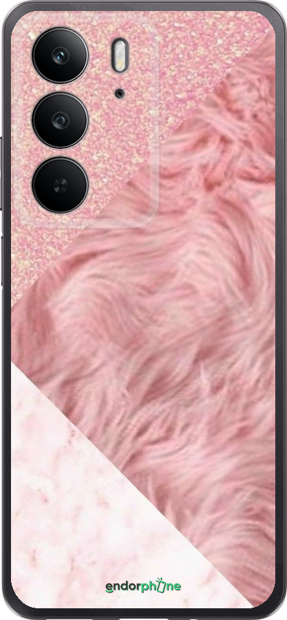 Силиконовый чехол Розовые текстуры для Realme C75 4G - 4343u-3878 изображение 