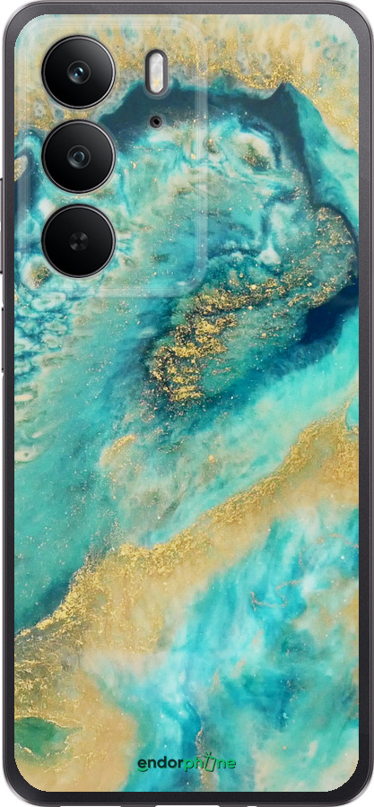 Силиконовый чехол Green marble для Realme C75 4G - 4365u-3878 изображение 