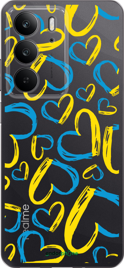 Силиконовый чехол Сердца UA для Realme C75 4G - 5292u-3878 изображение 