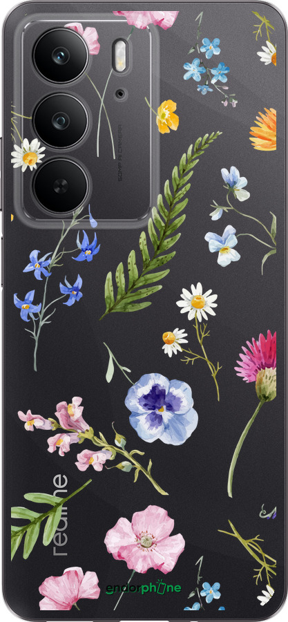 Силиконовый чехол Цветочный фон v2 для Realme C75 4G - 5472u-3878 изображение 