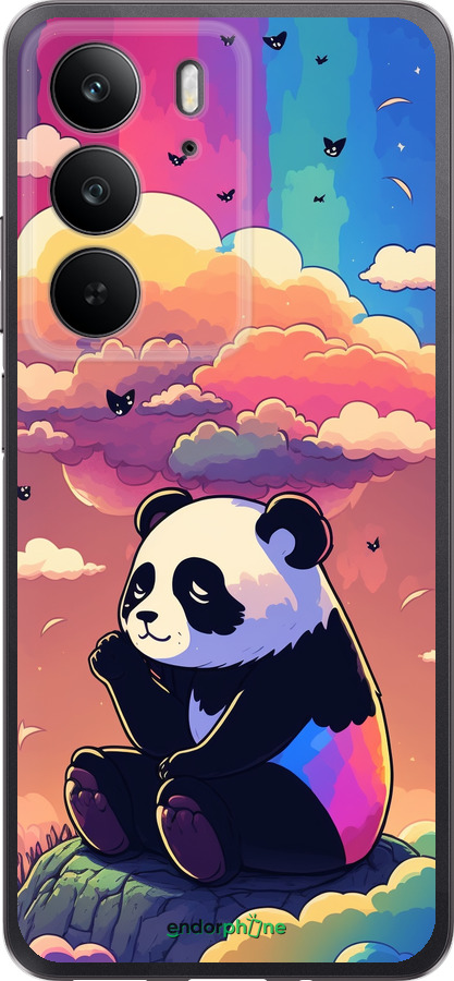 Силиконовый чехол Панда в облаках для Realme C75 4G - 5585u-3878 изображение 