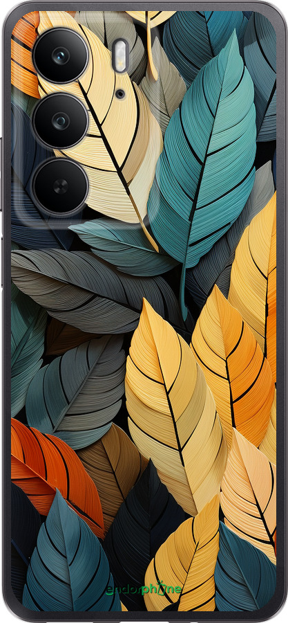 Силиконовый чехол Кольорове листя для Realme C75 4G - 5644u-3878 изображение 