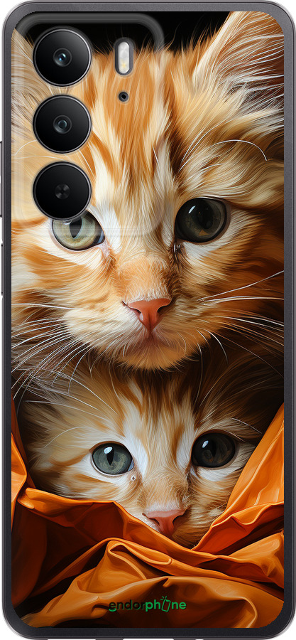 Силіконовий чехол Котики 2 для Realme C75 4G - 5664u-3878 изображение 