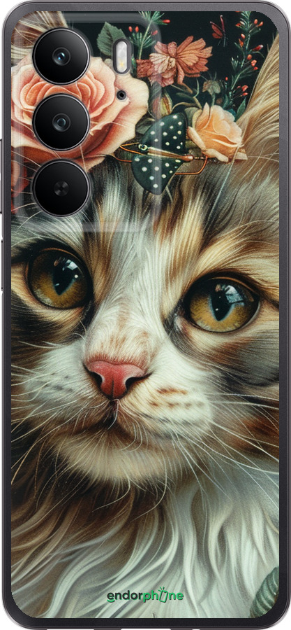 Силиконовый чехол Cats and flowers для Realme C75 4G - 6069u-3878 изображение 