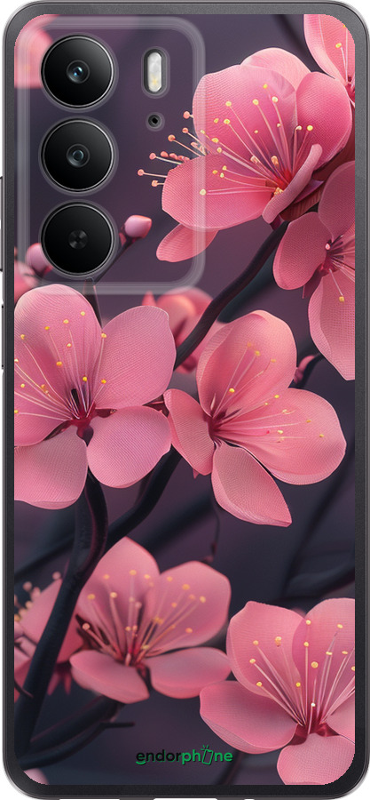Силіконовий чехол Пурпурова сакура для Realme C75 4G - 6075u-3878 изображение 