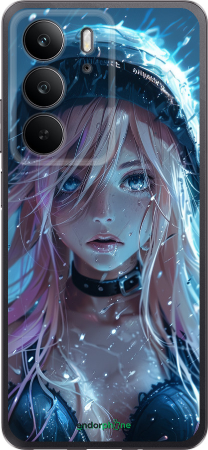Силиконовый чехол Аниме-дива под дождем для Realme C75 4G - 6120u-3878 изображение 