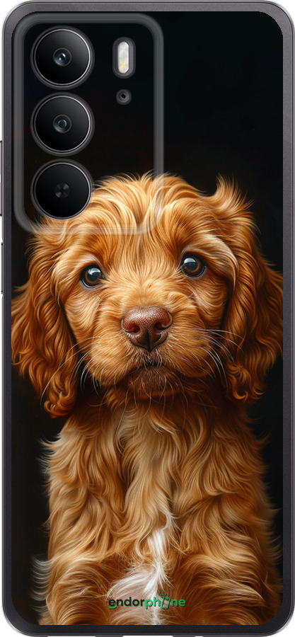 Силиконовый чехол Cocker spaniel на черном фоне для Realme C75 4G - 6137u-3878 изображение 