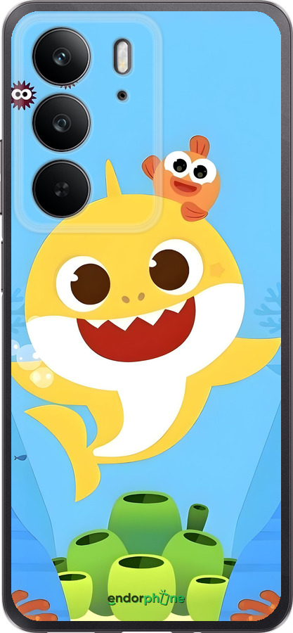 Силиконовый чехол Бейби Шарк для Realme C75 4G - 6303u-3878 изображение 