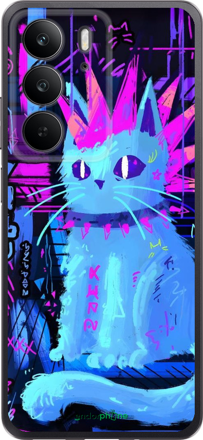 Силиконовый чехол Кот панк для Realme C75 4G - 6311u-3878 изображение 