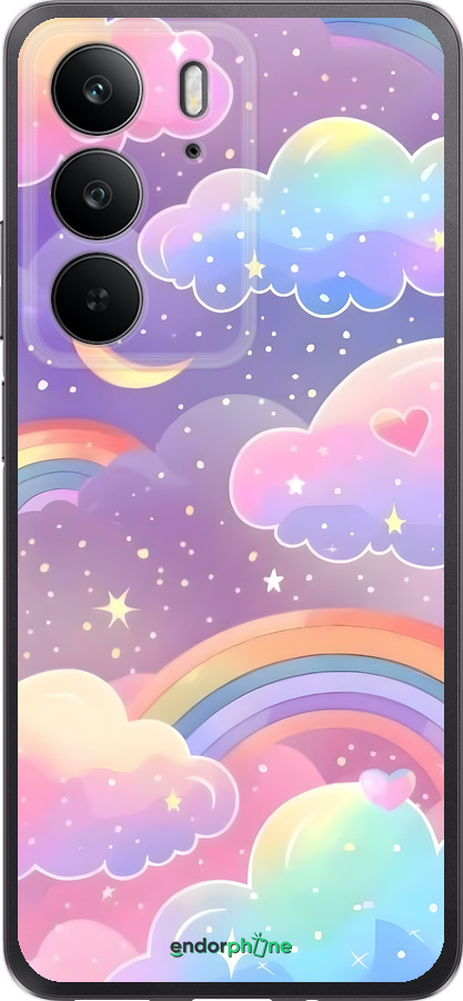 Силиконовый чехол Облака и радуга для Realme C75 4G - 6312u-3878 изображение 