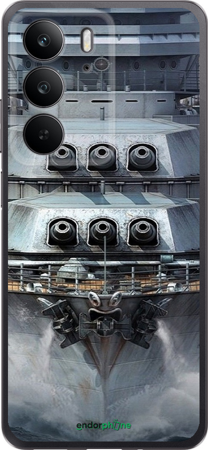 Силіконовий чехол Лінкор, world of tanks, wargaming, військовий корабель для Realme C75 4G - 6453u-3878 изображение 