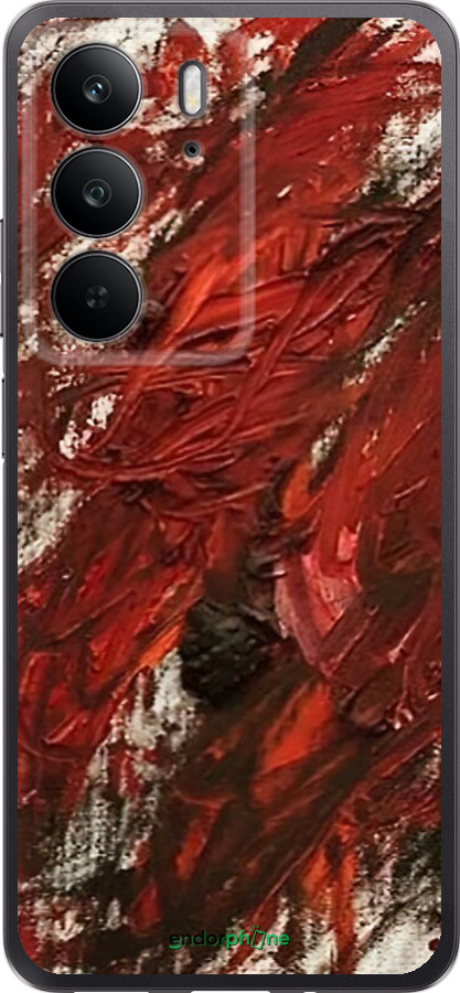 Силиконовый чехол Абстрактная композиция в красных тонах для Realme C75 4G - 6541u-3878 изображение 