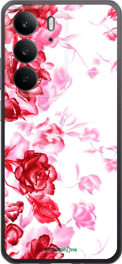 Силиконовый чехол Нарисованные розы для Realme C75 4G - 724u-3878 изображение 