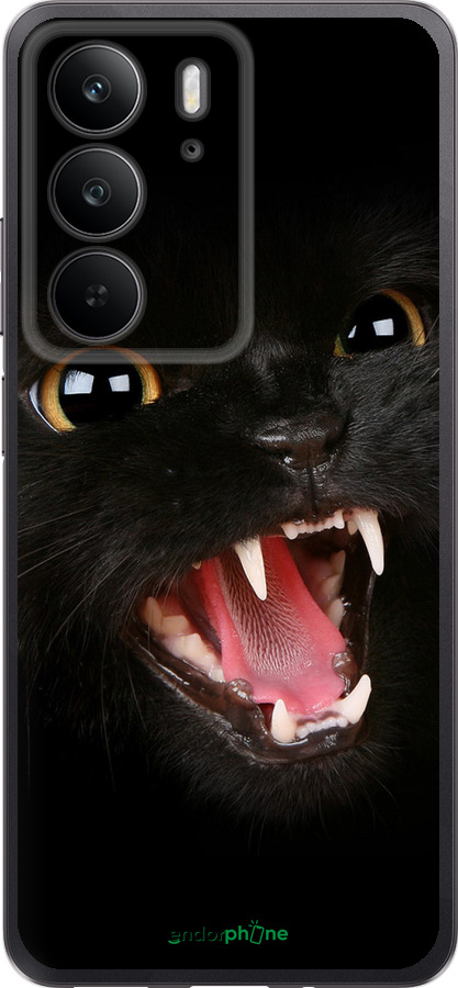 Силиконовый чехол Чёрная кошка для Realme C75 4G - 932u-3878 изображение 