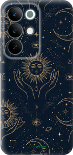 Силиконовый чехол Celestial Harmony: Sun & Moon Gold Mystic Pattern для Realme C85 Pro - 6778u-4218 изображение 