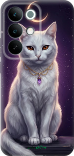 Силиконовый чехол Mystic White Cat Gothic Dark Purple Gold для Realme C85 Pro - 6805u-4218 изображение 