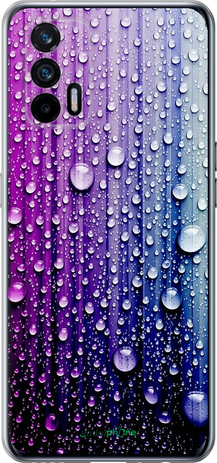 

Силіконовий чохол "Краплини води" для Realme GT 5G, Синій