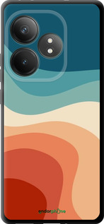 TPU чехол В стиле ретро с волнами для Realme GT 6T - 6531b-3750 изображение 