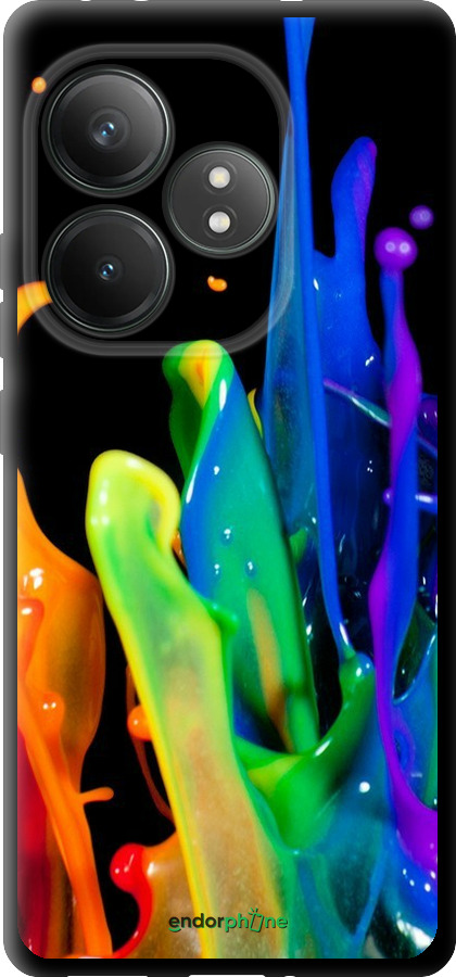 TPU чехол Бризки фарби для Realme GT Neo6 - 3957b-3858 изображение 