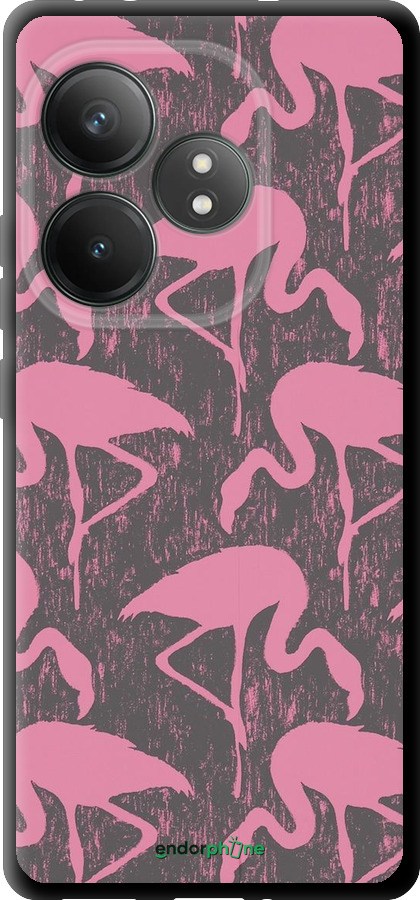 TPU чехол Vintage-Flamingos для Realme GT Neo6 SE - 4171b-3796 изображение 