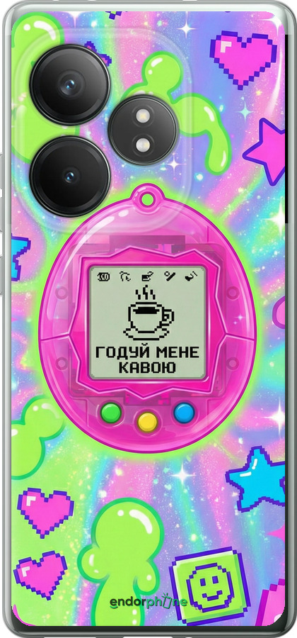 Силиконовый чехол Y2K Aesthetic Retro Pet: Годуй мене кавою для Realme GT Neo6 SE - 6784u-3796 изображение 