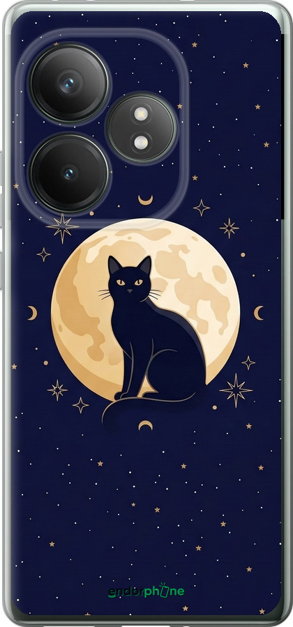 Силіконовий чехол Cute Cat Celestial/Witchy для Realme GT Neo6 SE - 6787u-3796 изображение 
