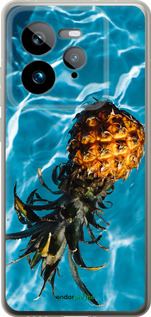 Силиконовый чехол Ананас на воде для Realme GT 7 Pro - 4384u-3893 изображение 