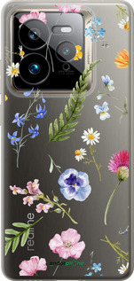 Силиконовый чехол Цветочный фон v2 для Realme GT 7 Pro - 5472u-3893 изображение 