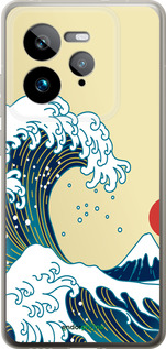 Силиконовый чехол Японские волны для Realme GT 7 Pro - 5533u-3893 изображение 