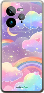 Силиконовый чехол Облака и радуга для Realme GT 7 Pro - 6312u-3893 изображение 