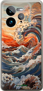 Силиконовый чехол Арт волны для Realme GT 7 Pro - 6324u-3893 изображение 