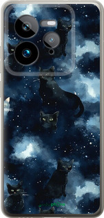 Силиконовый чехол Изображение Кошек с тёмной акварелью для Realme GT 7 Pro - 6521u-3893 изображение 