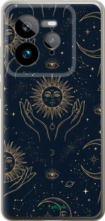 Силиконовый чехол 'Celestial Harmony: Sun & Moon Gold Mystic Pattern' для Realme GT 7 Pro изображение 3