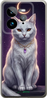 Силиконовый чехол Mystic White Cat Gothic Dark Purple Gold для Realme GT 7 Pro - 6805u-3893 изображение 