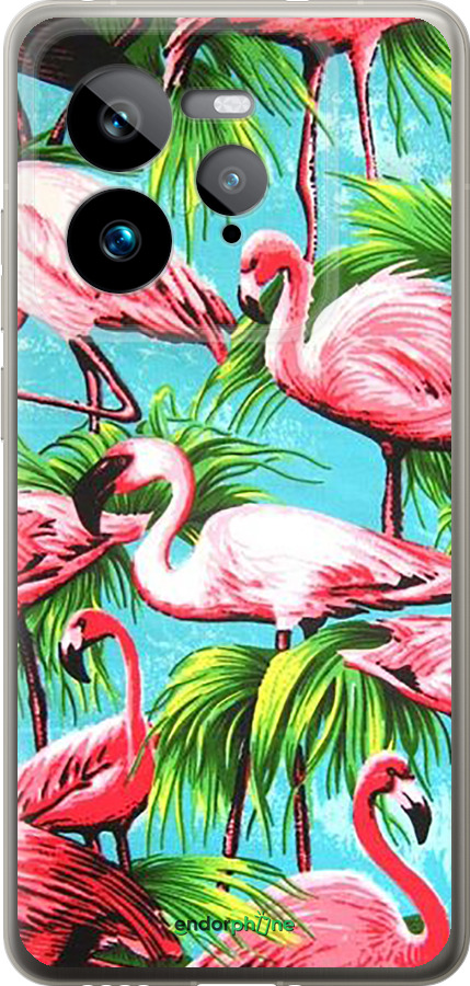 Силиконовый чехол Tropical background для Realme GT 7 Pro - 4016u-3893 изображение 