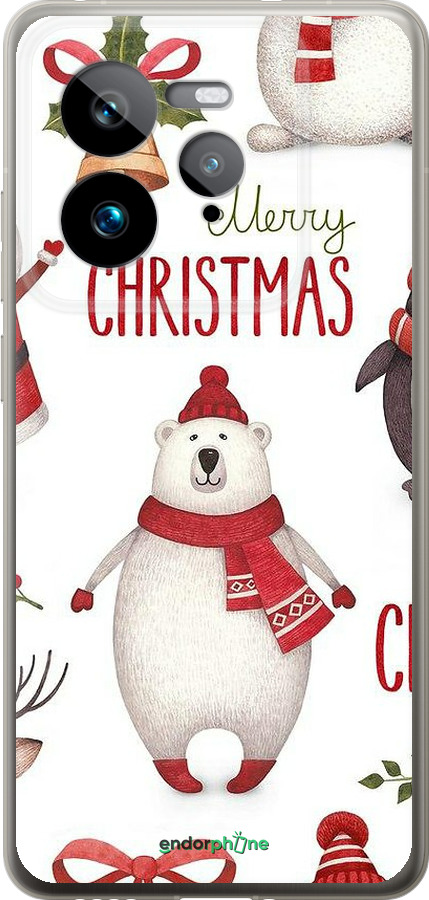 Силіконовий чехол Merry Christmas для Realme GT 7 Pro - 4106u-3893 изображение 