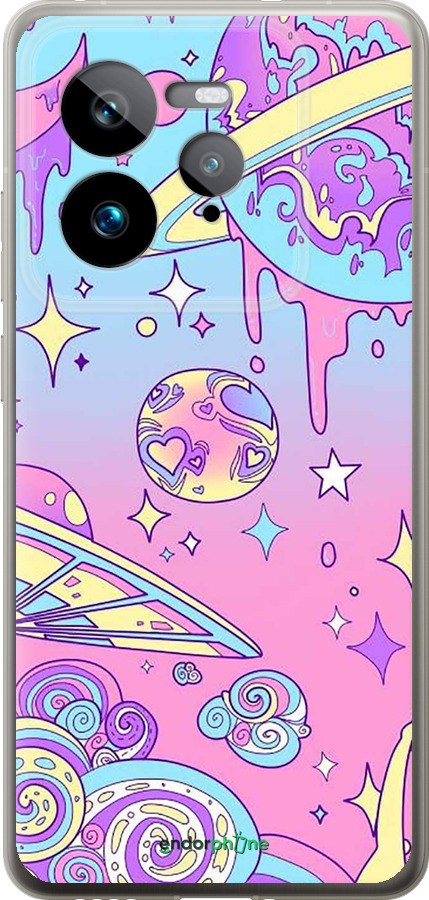 Силиконовый чехол Розовая галактика для Realme GT 7 Pro - 4146u-3893 изображение 