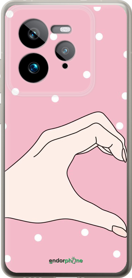 Силиконовый чехол Половинка сердца для Realme GT 7 Pro - 4340u-3893 изображение 
