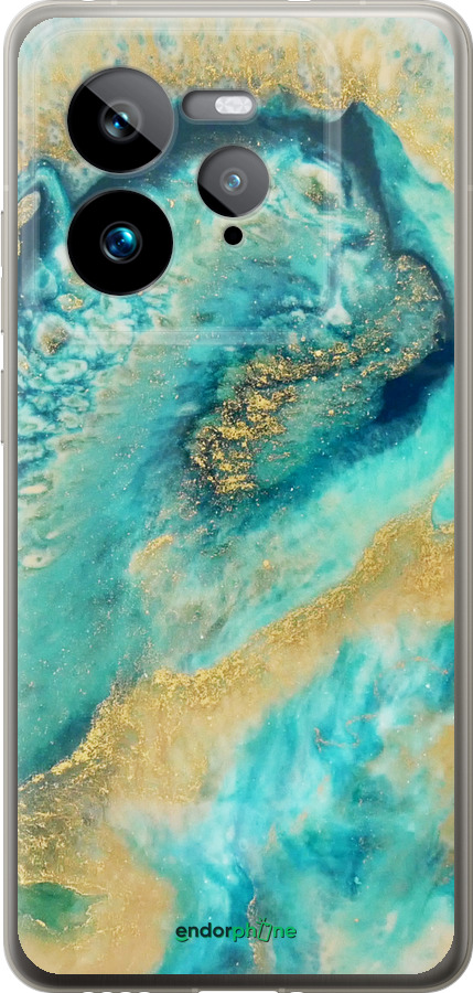 Силиконовый чехол Green marble для Realme GT 7 Pro - 4365u-3893 изображение 