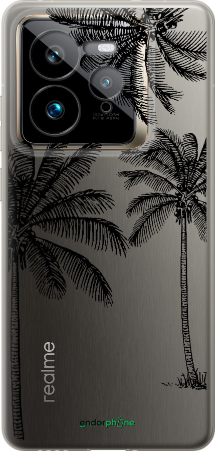 Силиконовый чехол Пальмы1 для Realme GT 7 Pro - 4634u-3893 изображение 