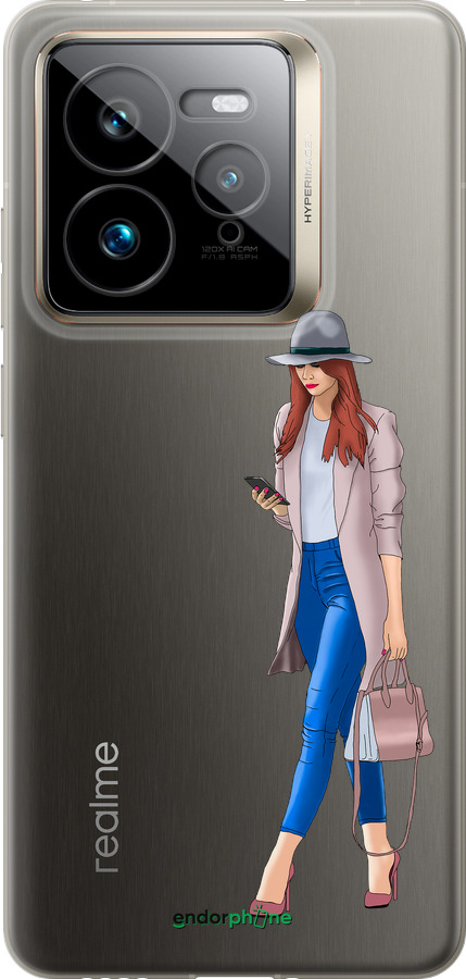 Силиконовый чехол Девушка 1 для Realme GT 7 Pro - 4751u-3893 изображение 
