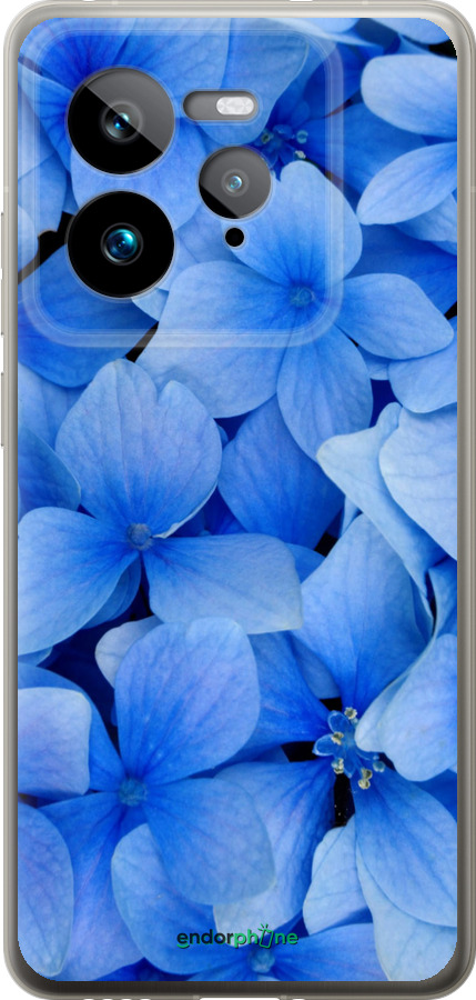 Силиконовый чехол Синие цветы для Realme GT 7 Pro - 526u-3893 изображение 