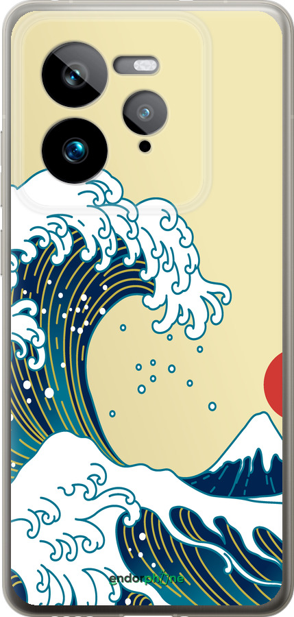 Силиконовый чехол Японские волны для Realme GT 7 Pro - 5533u-3893 изображение 